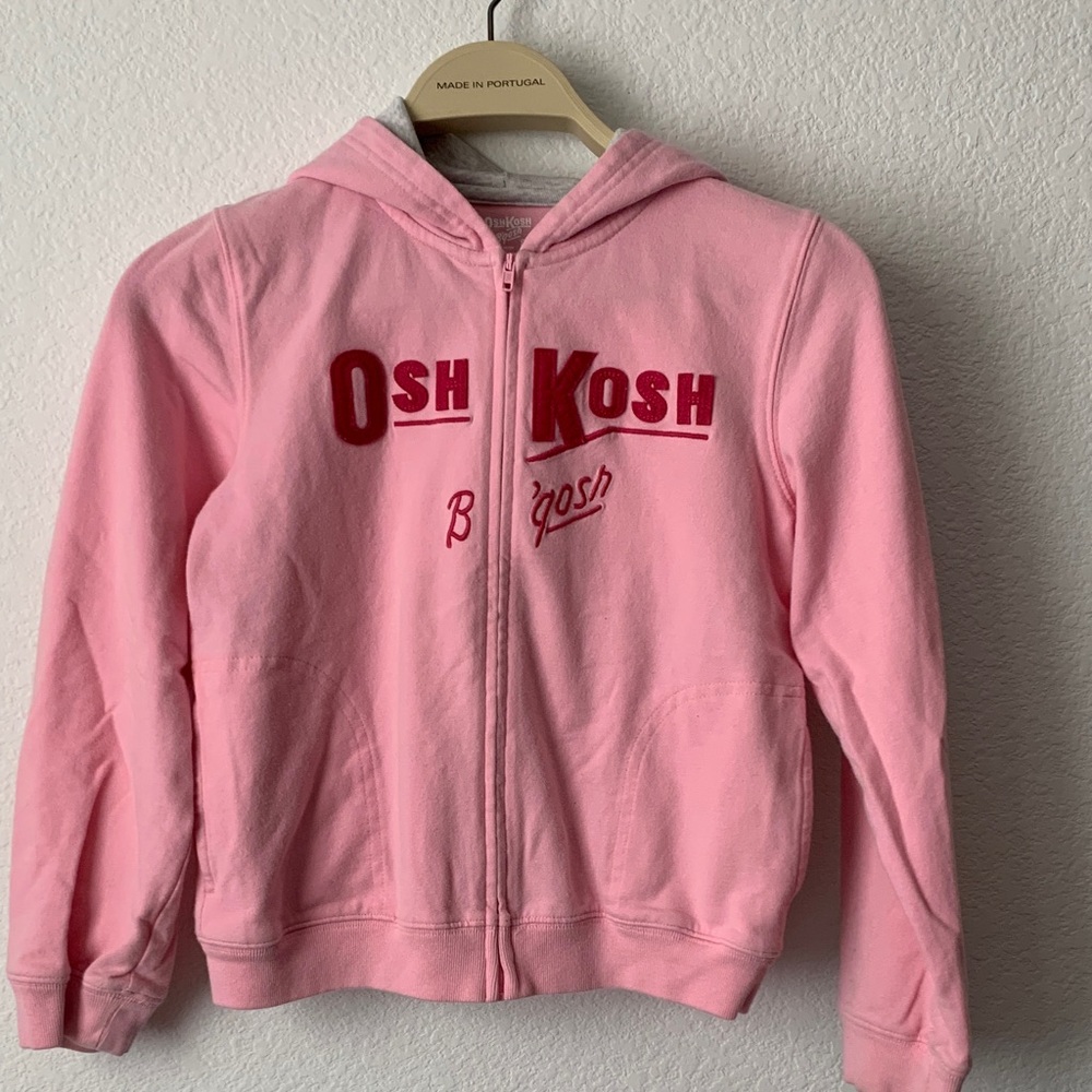 OshKosh B'gosh Light Pink Hoodie with Red Logo